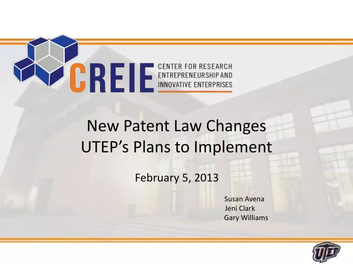 new patent law changes utep s plans to implement