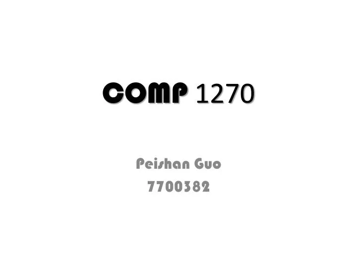 comp 1270