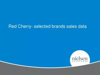 Red Cherry- selected brands sales data