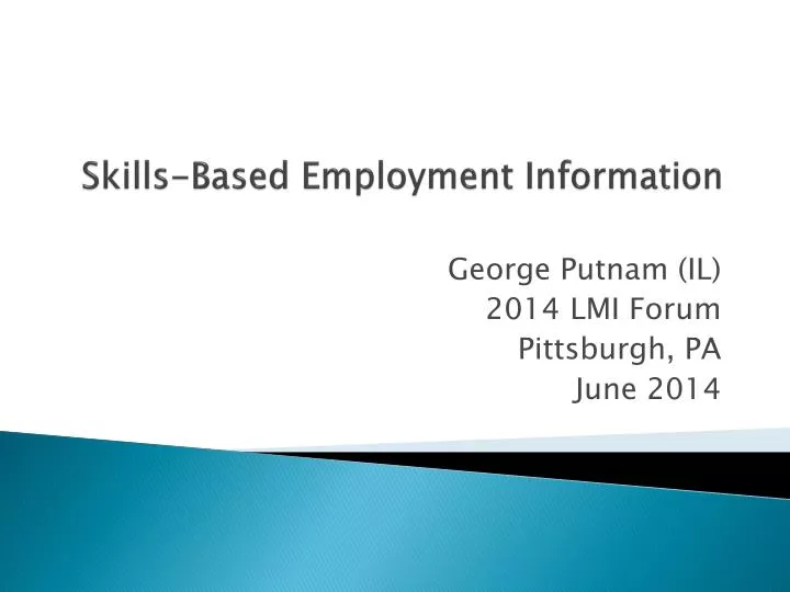 skills based employment information