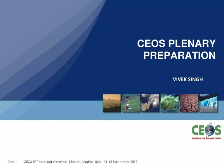 ceos plenary preparation