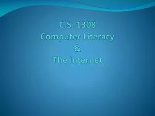c s 1308 computer literacy the internet