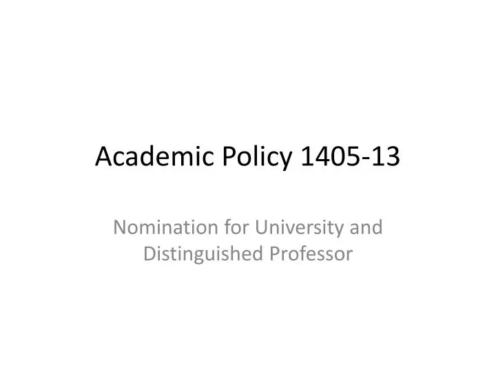 academic policy 1405 13