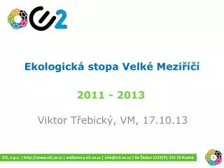 ekologick stopa velk mezi