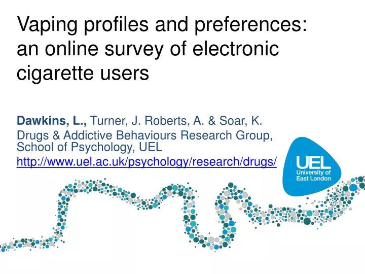 vaping profiles and preferences an online survey of electronic cigarette users