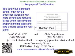 Personal Financial Management in a Transition 11. Wrap-up and Final Questions