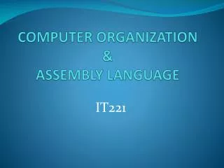 computer organization assembly language