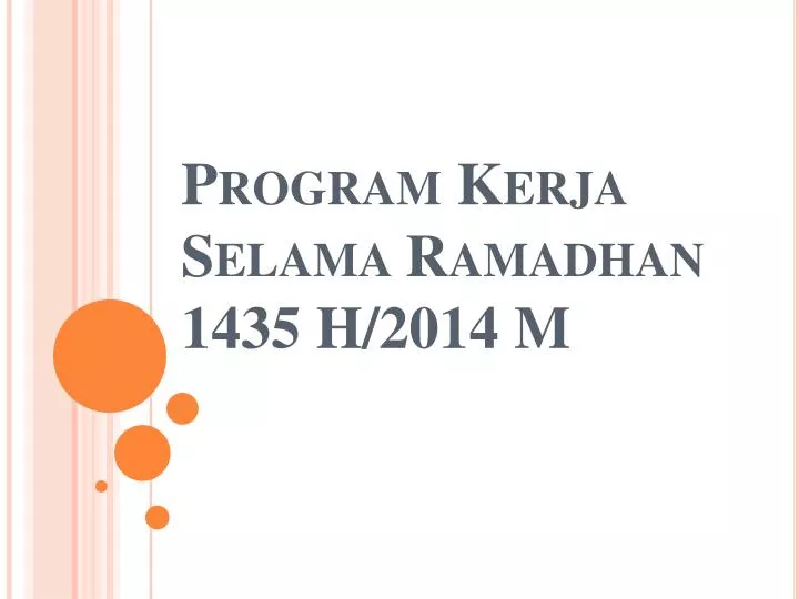 program kerja selama ramadhan 1435 h 2014 m