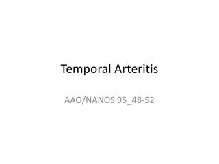 temporal arteritis