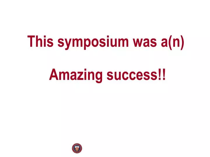 this symposium was a n