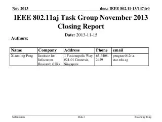 Date: 2013 - 11 -15