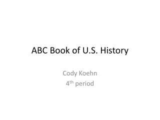 ABC Book of U.S. History