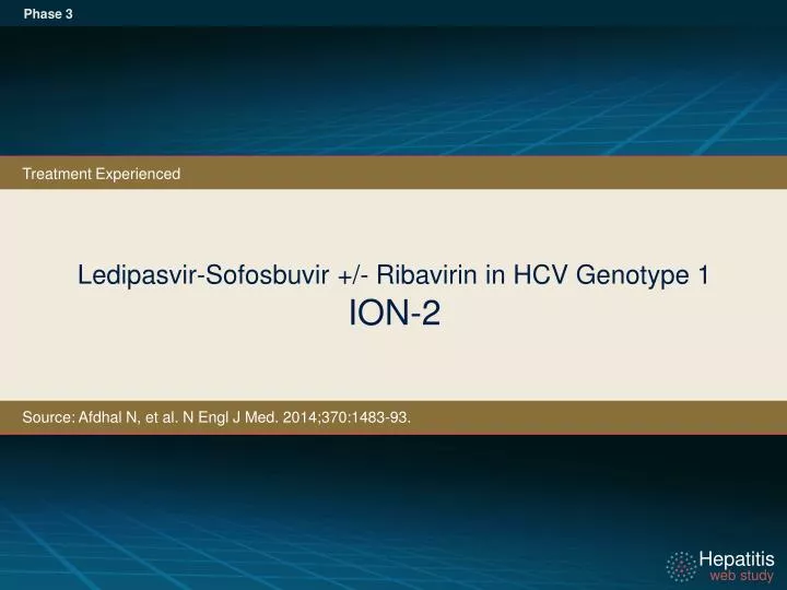 ledipasvir sofosbuvir ribavirin in hcv genotype 1 ion 2