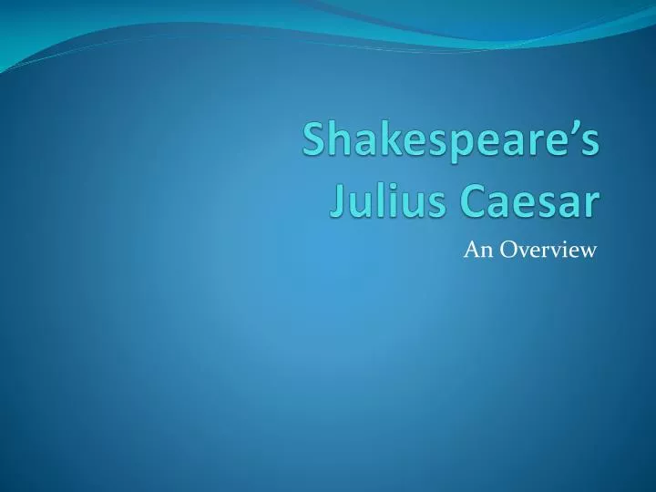 shakespeare s julius caesar