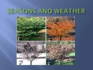 Seasons and Weather