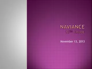Naviance 10 th grade