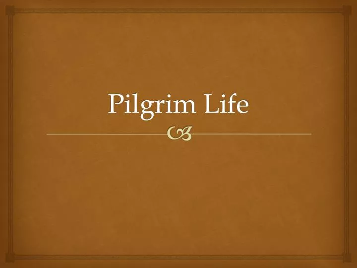 pilgrim life