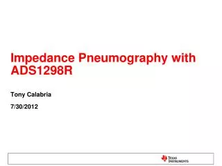 Impedance Pneumography with ADS1298R