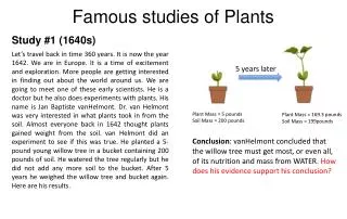 Famous studies of Plants