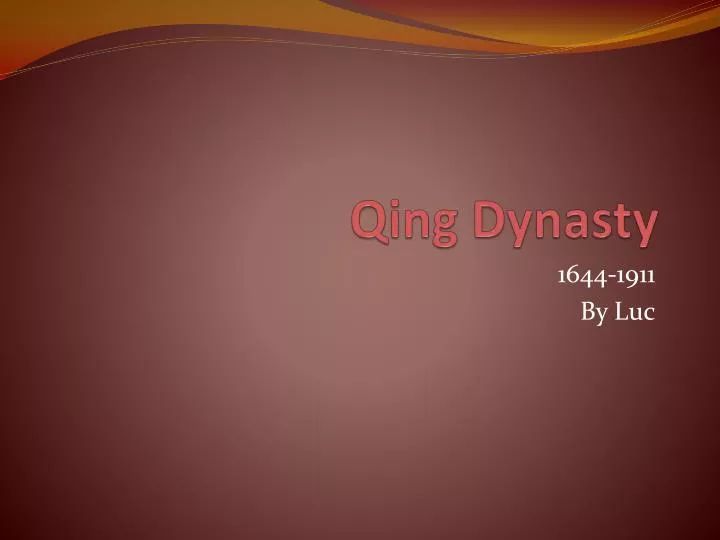 qing dynasty