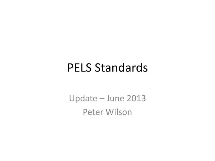 pels standards