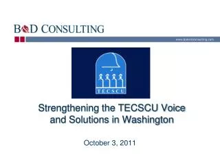 Strengthening the TECSCU Voice and Solutions in Washington