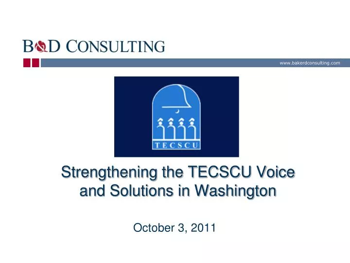 strengthening the tecscu voice and solutions in washington