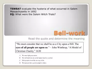 Bell-work