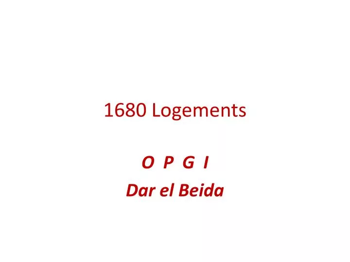 1680 logements
