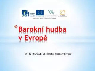 barokn hudba v evrop