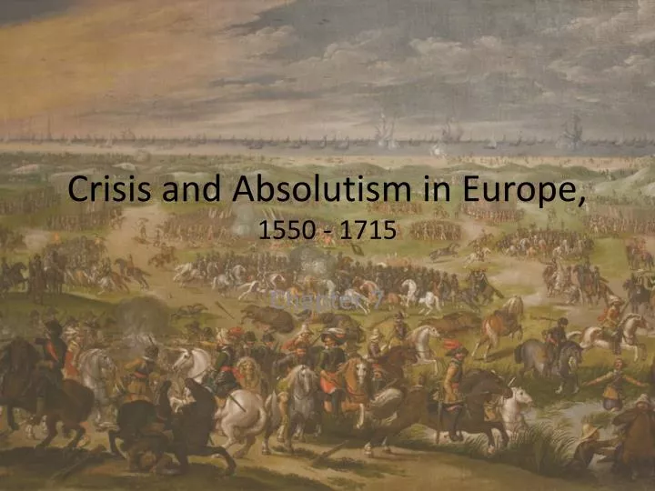 crisis and absolutism in europe 1550 1715