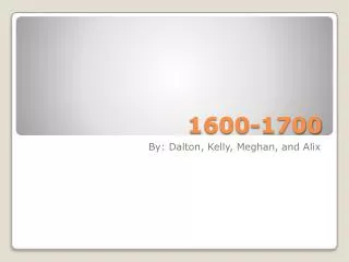1600 1700