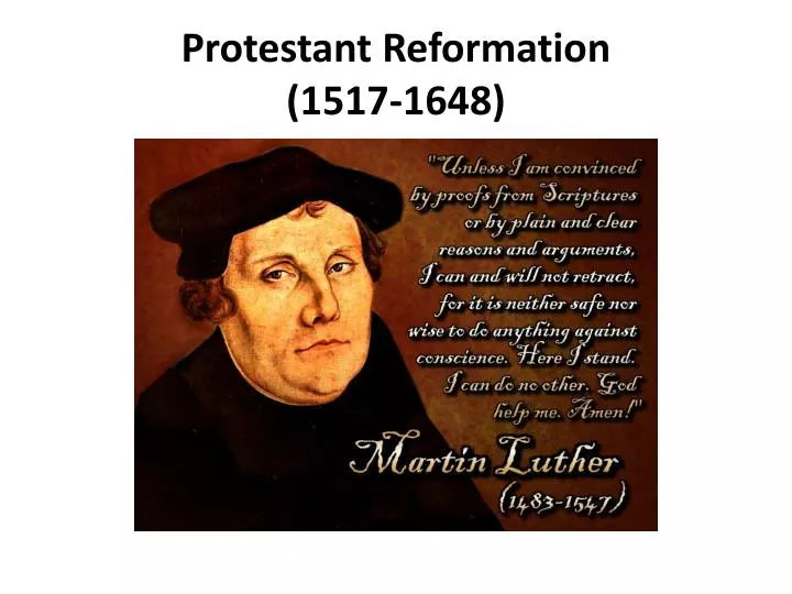 protestant reformation 1517 1648