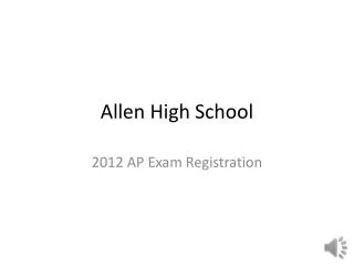 Allen High School