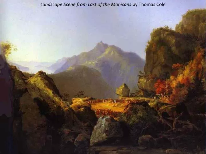 landscape scene from last of the mohicans by thomas cole
