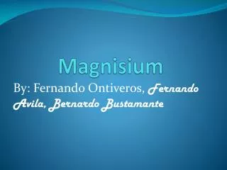 Magnisium