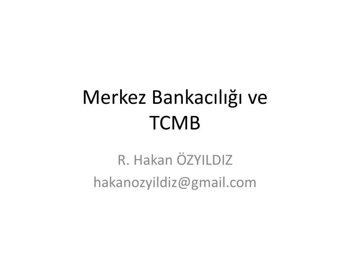 merkez bankac l ve tcmb