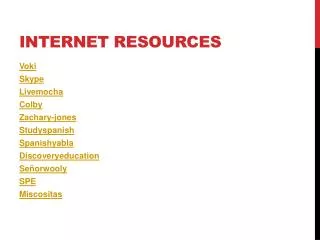 internet resources