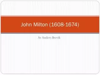 john milton 1608 1674