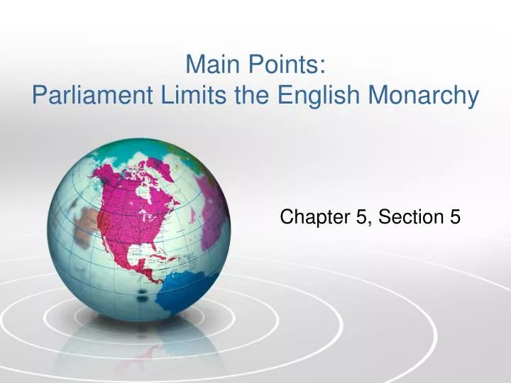 main points parliament limits the english monarchy