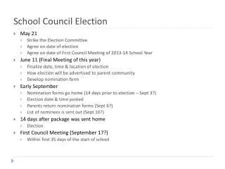 School Council Election