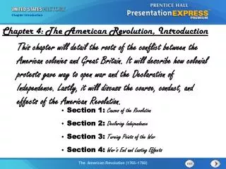 Chapter 4: The American Revolution, Introduction