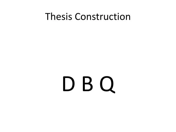 thesis construction