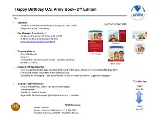 Happy Birthday U.S. Army Book- 2 nd Edition