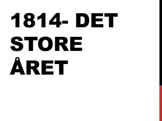 1814 det store ret