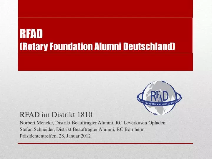 rfad rotary foundation alumni deutschland