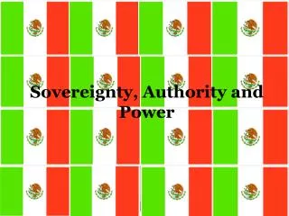 sovereignty authority and power