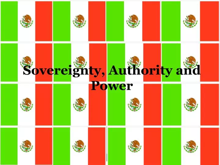 sovereignty authority and power