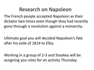 Research on Napoleon