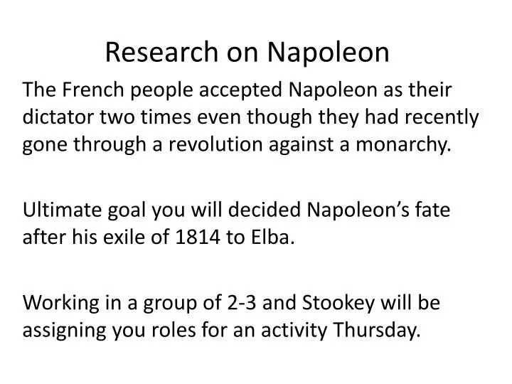research on napoleon